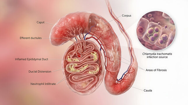 Transparent Human Epididymis with Epididymitis Inflammation and Chlamydia Trachomatis Infection
