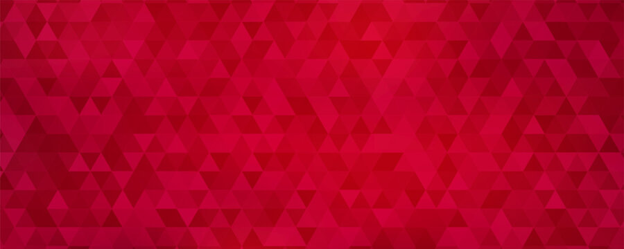 Red triangle geometric background texture. Abstract colorful background. Red triangles shape. Red mosaic. Red background. Geometric red background. Vector illustration