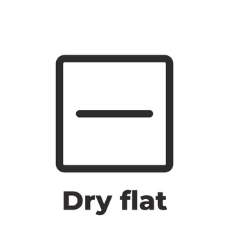Laundry Care Symbol Dry Flat Washing Instruction Icon Vector