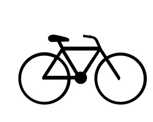 Obraz premium Bicycle Icon Black Silhouette Vector Symbol
