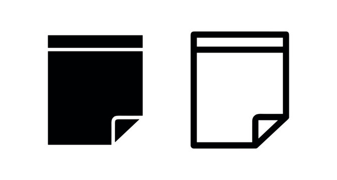 Document or sticky note icon with folded corner