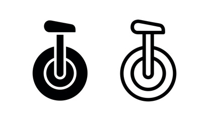 Unicycle Icon Set: Solid and Outline © liubomir118809