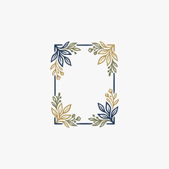 Minimalist botanical line art of tropical leaves. © Brody