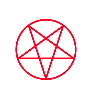 Pentagram Five Pointed Star Occult Esoteric Magic Symbol Vector