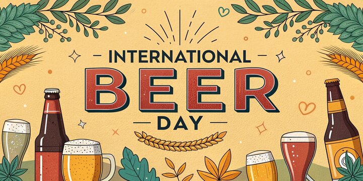 International Beer Day Celebration Poster with Craft Beer Theme