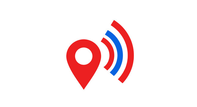 Precise Geolocation and Communication: Innovative Graphic Depicting Digital Connectivity
