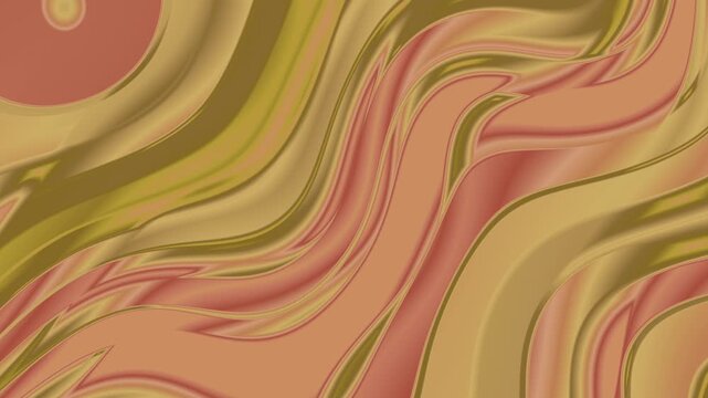 Video Background Retro Muted Salmon Peach Cream Caramel Liquid Marble Swirl Pattern Design Element