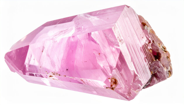Pink poudretteite crystal - rare gemstone macro shot