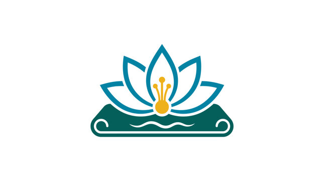 Lotus Flower Yoga Meditation Symbol.