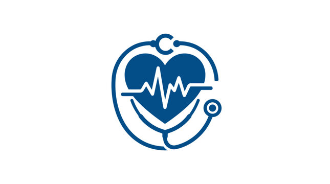 Medical Health Care Heartbeat Symbol Logo.