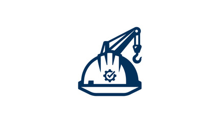 Obraz premium Industrial crane machine lifting hook.
