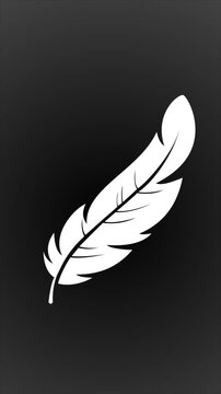 Animation of a white pen that simulates the motion of writing against a dark background.