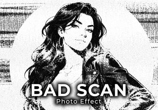 Bad Scan Photo Effect