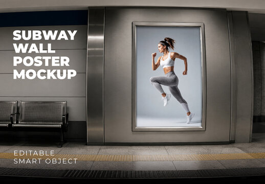 Subway Wall Poster Mockup