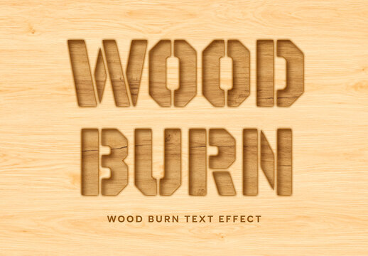Wood Burn Text Effect