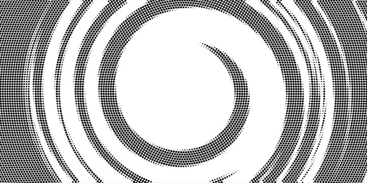 Grunge halftone gradient background. Faded grit noise texture. White and black sandy wallpaper. Retro pixelated backdrop. Anime or manga style comic overlay. Vector graphic design textured template