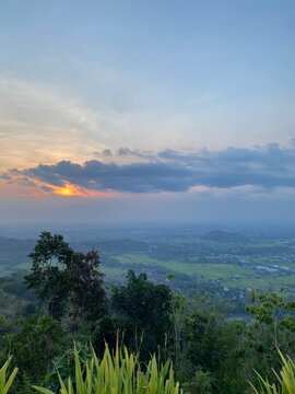 sunset in the mountains
