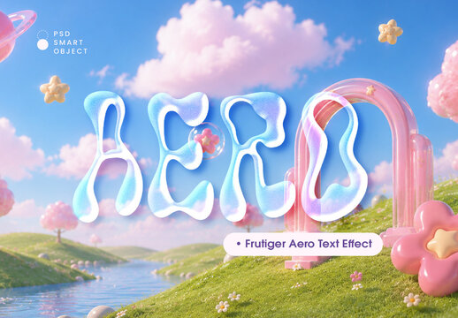 Frutiger Aero Text Effect