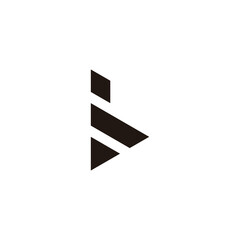 Letter t or b geometric symbol simple logo vector © Amrah