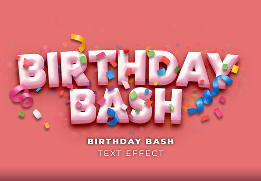 Birthday Bash Text Effect