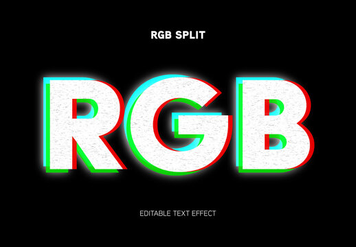 RGB Split Text Effect