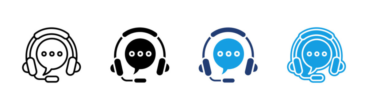 Live Chat icon multiple style collection