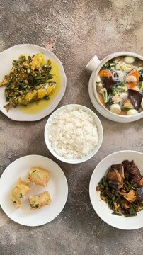 Menu for lunch or dinner. Popular in Indonesia, Malaysia and Singapore