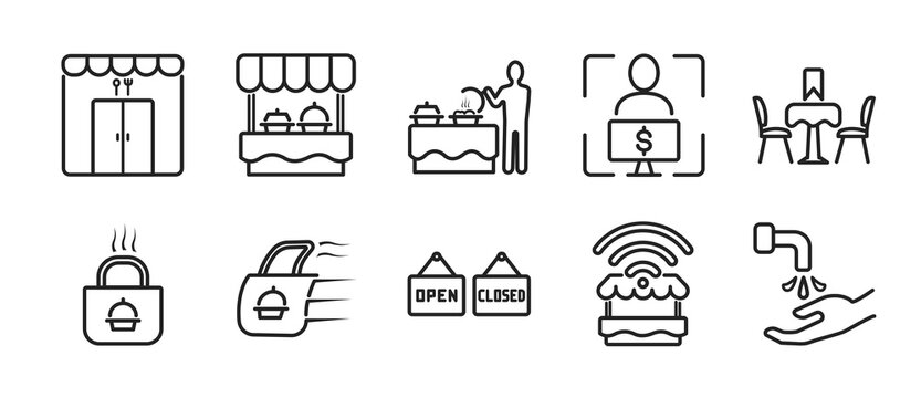 Risk Management & Compliance Vector Icons. Minimal outline vector icon set representing risk management, compliance, governance, and quality control concepts.