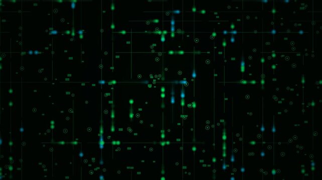 AI Circuit Board Technology Animation - Smart Chip Processing Unit 4K Seamless Loop