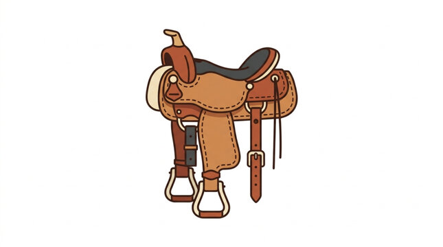 Western Saddle for Horse Riding Equestrian Gear.