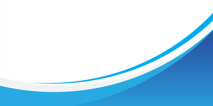 Blue and Cyan Layered Wave Swoosh on White Canvas abstract vector