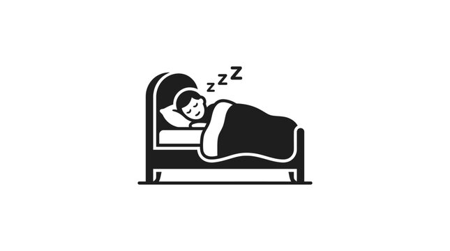 Person Sleeping in a Bed.