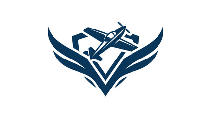 Vintage Airplane Logo Design Emblem. © Entri