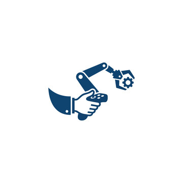 A robot arm helps a hand