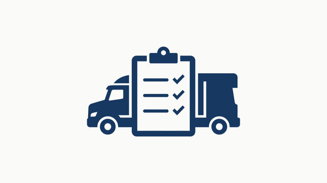 Truck with Clipboard and Checklist.