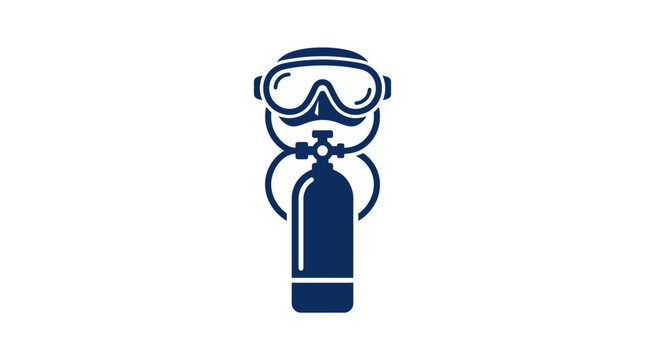 Scuba Diver Equipment Oxygen Tank.
