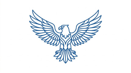 Fototapeta premium Stylized Eagle Illustration with Wings Spread Wide.