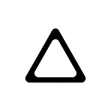 Minimalist Geometric Triangle Outline Icon for Modern Graphic Design and Web Interface UI Navigation Elements