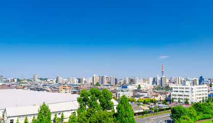 Obraz premium 東京・立川駅 北口方面の都市風景