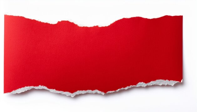 red torn or ripped paper isolated on white background background realistic torn cardboard paper edges