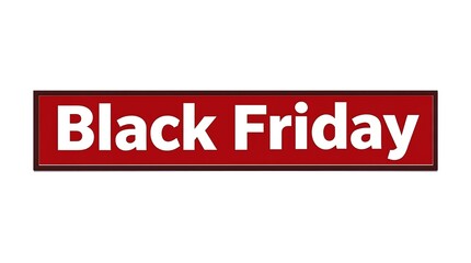 Fototapeta premium Black Friday sale shopping event label isolated on white background