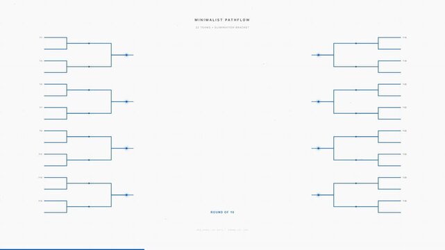 32 Team Single Elimination Tournament Bracket Graphic