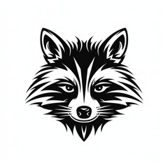 Naklejka premium Raccoon mammal animal logo.