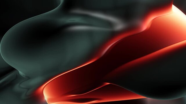An elegant dark liquid wave background with glowing organic edges, tailored for luxury hitech design concepts, premium product launches, and sophisticated corporate media.