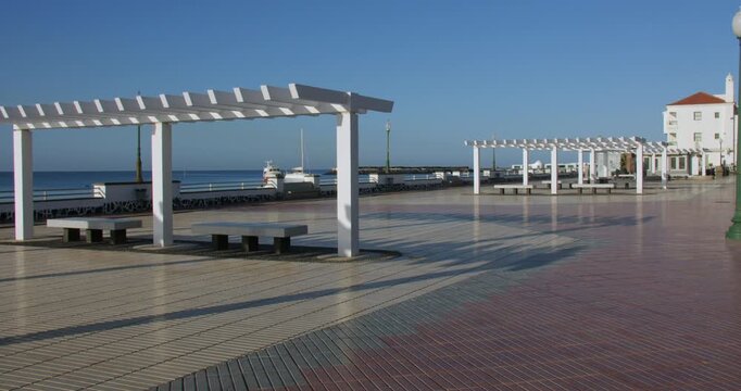 Shot looking down Parque Jose Ramirez Cerda in Arrecife