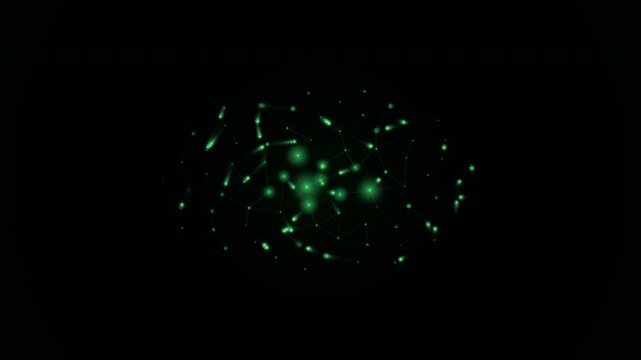 Emerald System Clean Technology Animation - Green Tech Minimal Background 4K Seamless Loop
