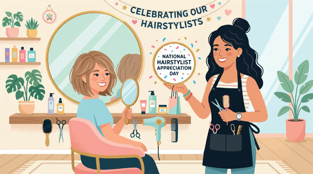 Hairdresser, hairstylist celebration, salon, National Hairdresser's Appreciation Day, beauty
