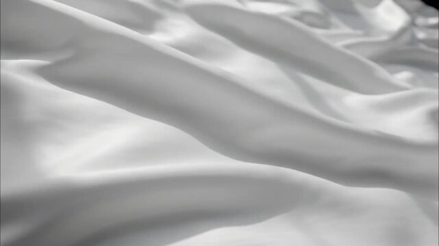 Close-up of smooth white fabric texture.