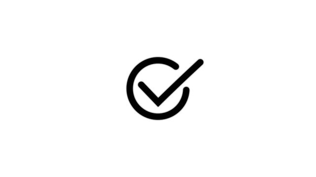 Minimalist animated checkmark smooth success confirmation symbol for ui ux and digital interfaces tick