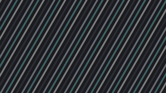 Abstract diagonal stripe motion background, seamless looping geometric pattern in dark teal and grey